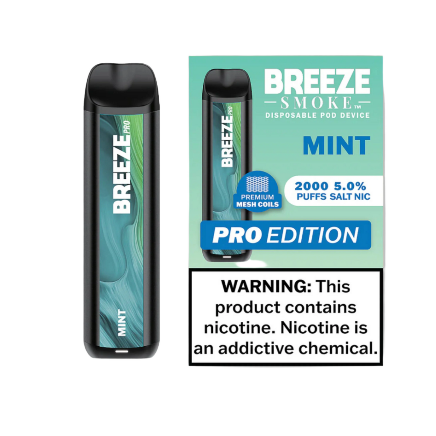 BREEZE Pro Disposable Vape – 2000 Puffs | 5% Salt Nic | Long-Lasting Vape Pen