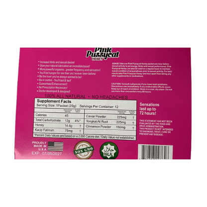 Pink Pussycat Honey Sexual Enhancement Royal Honey - 20G/Sachet