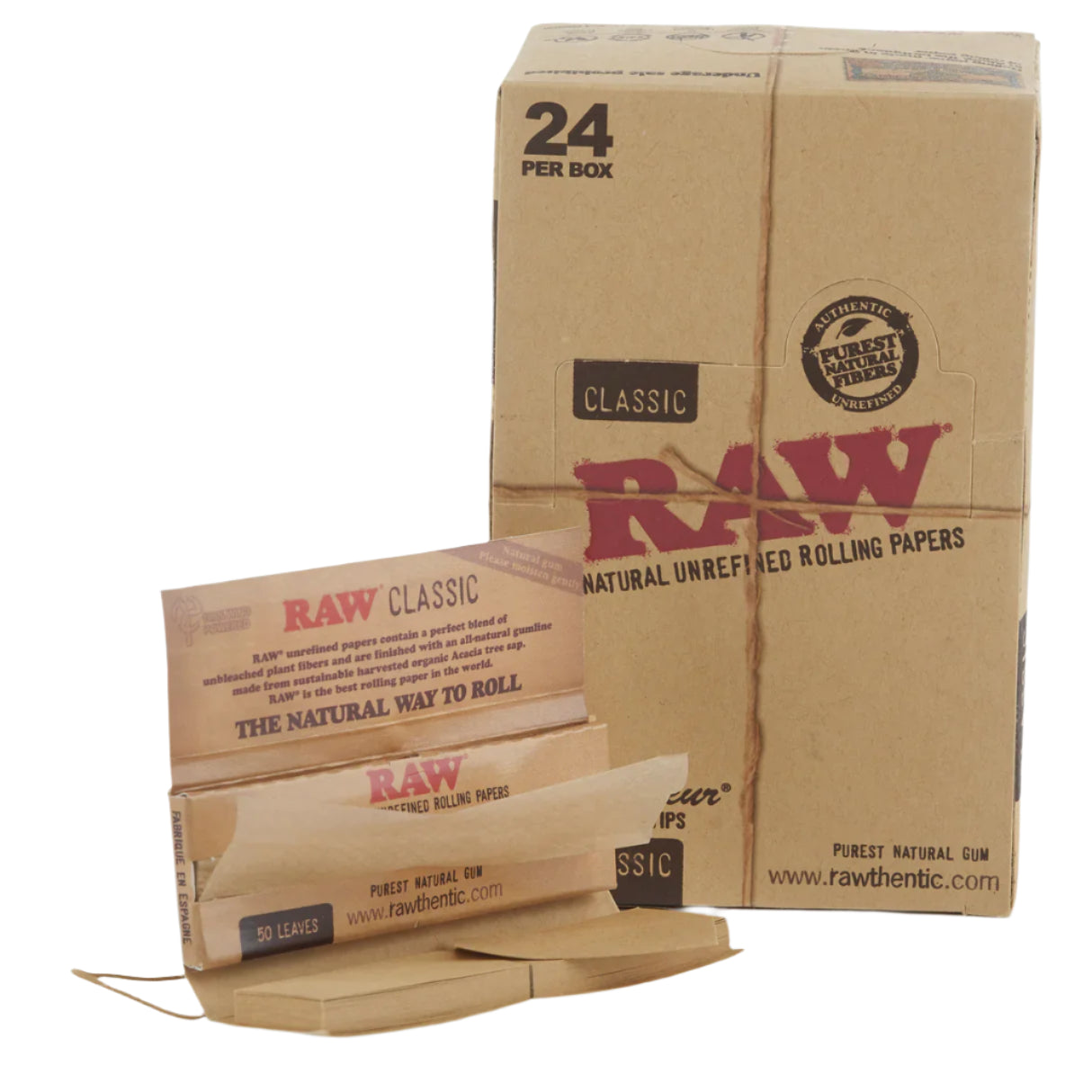 RAW Connoisseur Rolling Papers + Tips | 1-1/4 in