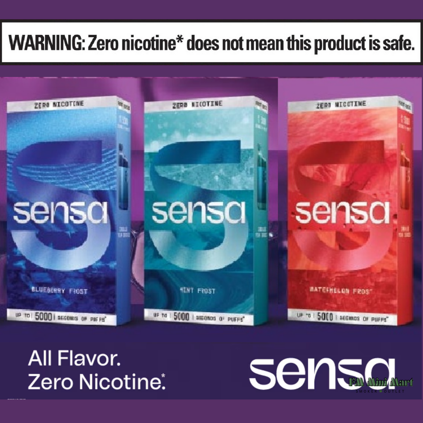 Sensa Vape 0% Nicotine | 5000 Puffs