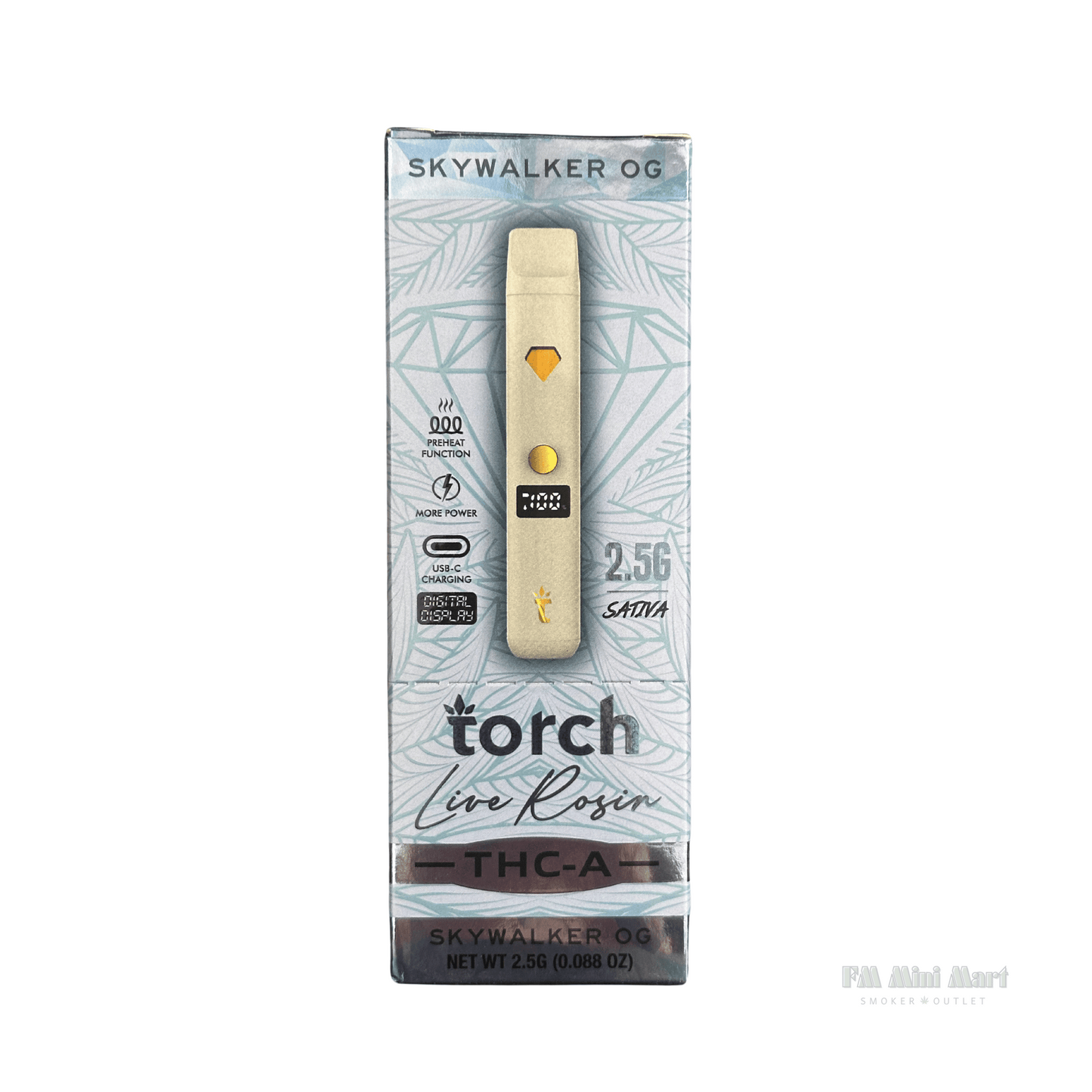 Torch Live Rosin THC-A 2.5G Disposable Vape Pen