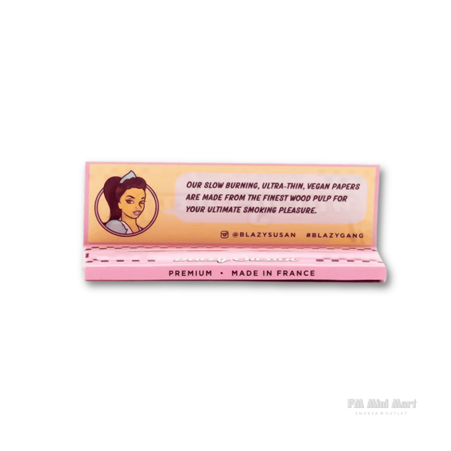 Blazy Susan Pink Rolling Papers – 1 1/4 Size Full Box