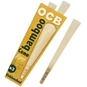 OCB Bamboo Pre-Rolled Cones | King | Unbleached